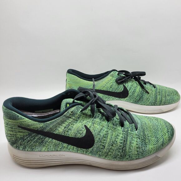Nike 843764-300 LunarEpic Flyknit Mens Seaweed Green Running Sneakers Size US 15 - Picture 2 of 16